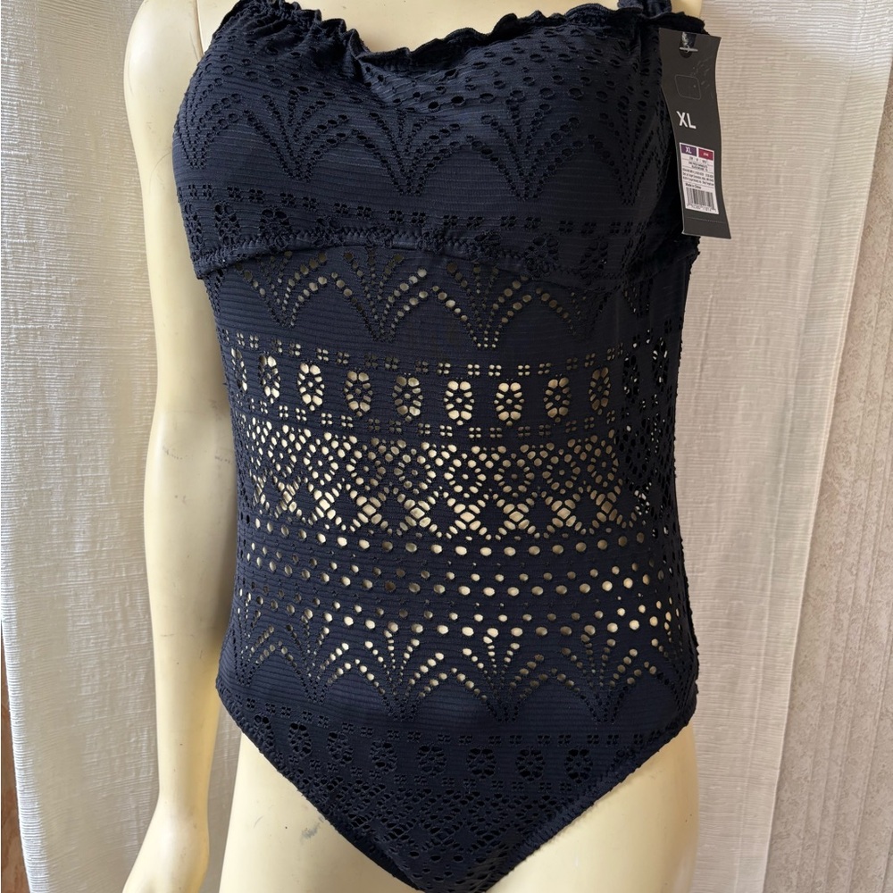Messino Black Lace One-Piece Swimsuit